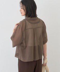 AMERICAN HOLIC シアーショート丈開襟シャツ