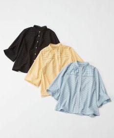 組曲 【WEB限定カラーあり】エンブロイダリーレース フレアスリーブブラウス