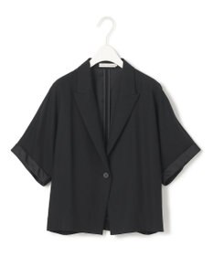 ICB 【UVケア・接触冷感・速乾・防シワ・洗える】 FluidBackSatin クロップドジャケット