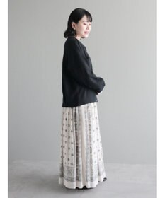 CRAFT STANDARD BOUTIQUE パネル柄マキシギャザースカート