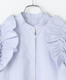 #Newans 【洗濯機可能/シワになりにくい】〈春名亜美さんコラボ〉ショルダーフリルブラウス