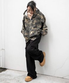 WEGO 【ユニセックス着用ITEM/ウエストゴム/MLサイズ展開】ワイドスウェットカーゴパンツ