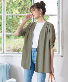 Tiaclasse L 【洗える】シフォンドレープカーディガン