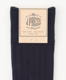 J.PRESS MEN 【定番】ハイゲージリブワイドストライプソックス