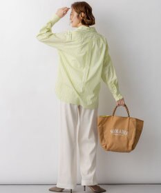 23区 リネンレーヨンストレッチ ワイドパンツ