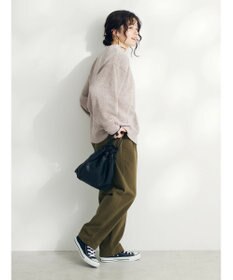 CRAFT STANDARD BOUTIQUE 洗えるコードモールクルーネックカーデイガン