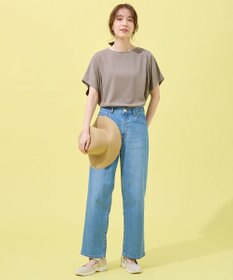 ANY 【洗濯機可/UVケア/接触冷感】フレンチスリーブロゴ・カラーTシャツ