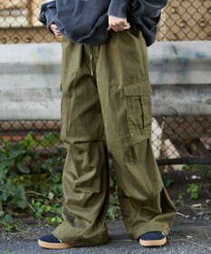 WEGO 【ウエストゴム/XSSMサイズ展開】ツイルイージーカーゴパンツ