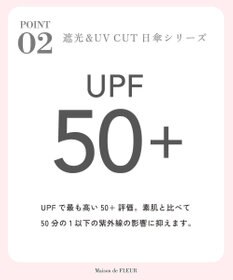 Maison de FLEUR 遮光&UV CUT リボン折りたたみ傘