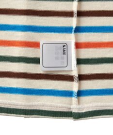 MIKI HOUSE HOT BISCUITS 【80-120cm】ボーダー柄 ワンポイント長袖Tシャツ