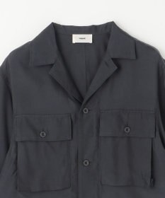 NAVE 【ReNAVE・セットアップ可/洗える/UVケア/接触冷感】フィブリルシャンブレー オープンカラーシャツ