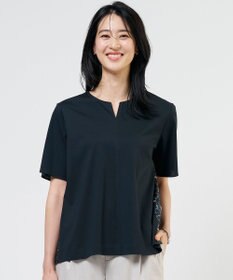 J.PRESS LADIES 【一枚で着映え】LIBERTYコンビ バックデザイン カットソー ネイビー系