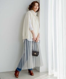 23区 【洗える】ニット ポンチョ