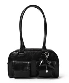 WEGO チャーム付きボストンバッグ