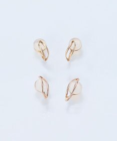 Phoebe 【 K10 】エンフォルドリーフイヤリング　ローズゴールド