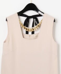 GRACE CONTINENTAL ネックレス付ティアードドレス