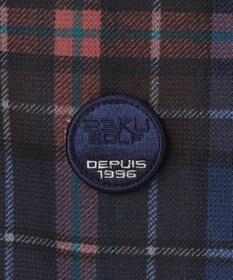 23区GOLF 【WOMEN】【日本製】チェック柄 長袖ポロシャツ