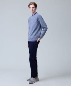 J.PRESS MEN ウール×カシミヤの上質素材【Cash Lamb's Wool】ケーブルクルーネック ニット_25年モデル