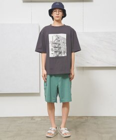 J.PRESS YORK STREET 【UNISEX】リネンライクイージーカーゴ ハーフパンツ