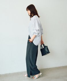 YECCA VECCA タックスリーブスキッパーブラウス