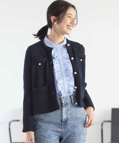 組曲 ミニブークレーツイードニットジャケット