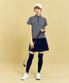 23区GOLF 【WOMEN】モノグラム柄 ハーフジップカットソー