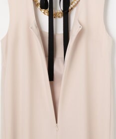 GRACE CONTINENTAL ネックレス付ティアードドレス