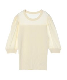 earth music&ecology シアーパワショルニットプルオーバー