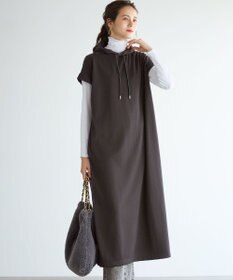 23区 S 【SLOW/一部店舗限定】コットンライクテリー フーディー ワンピース グレー系