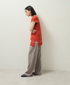 Green Parks 裾ラインケーブルニットベスト