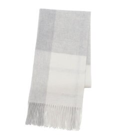 MOONBAT FURLA ウール混ラメ入りブロックチェックストールマフラー／幅50cm