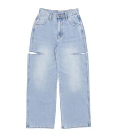 WEGO 【SMサイズ展開】サイドカットデニムストレートパンツ