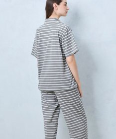 une nana cool 【綿100％】やわらか天竺ボーダー半袖パジャマ MADE WITH LIBERTY FABRIC