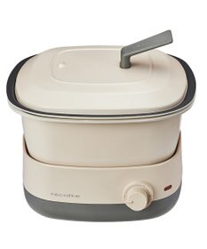 YAMATO テーブル＆キッチン 【レコルト】ポットデュオキャレ  クリームホワイト  RPD-4(W)