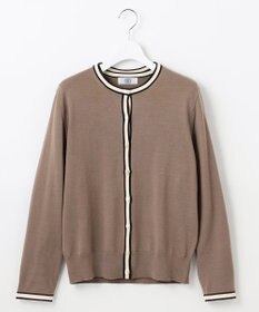 J.PRESS LADIES L 【洗える】トリムツイン ニット