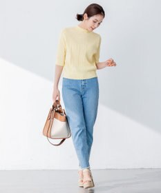 組曲 【前後着用可】MINAレーシーニット カーディガン