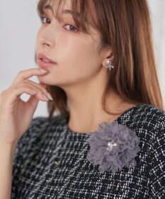 Tiaclasse チュールフラワーコサージュ