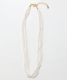 Phoebe <オンワード限定セット>3連ビーズパールネックレス×バランスバロックパールフープイヤリング