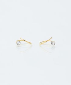 Phoebe 【金属アレルギー対応】ダブルループストーンピアス/ニッケルフリー