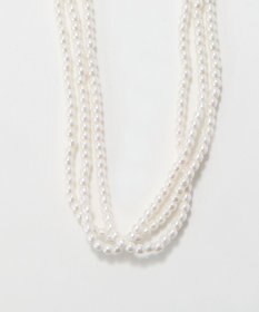 Phoebe <オンワード限定セット>3連ビーズパールネックレス×バランスバロックパールフープイヤリング