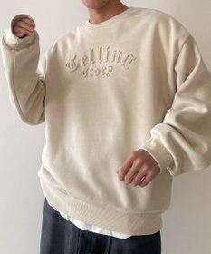 WEGO フェイクスウェードロゴプルオーバー