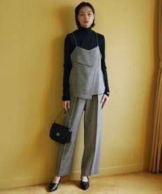 ICB 【洗える】ウール2WAYストレッチ ワイドストレートパンツ