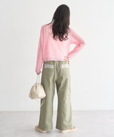 earth music&ecology フロントドロストシアープルオーバー