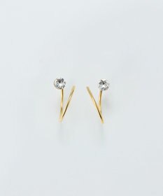 Phoebe 【金属アレルギー対応】ダブルループストーンピアス/ニッケルフリー