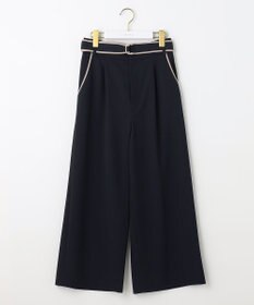 ANY SIS 【洗える】バイカラートリミングワイド パンツ