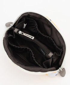 Y'SACCS 総柄プリントハーフムーンポーチ