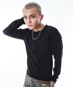 WEGO 【ユニセックス着用ITEM】コンパクトフィットリブヘンリーネックT（LS）