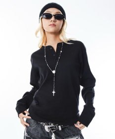 WEGO 【ユニセックス着用ITEM】コンパクトフィットリブヘンリーネックT（LS）