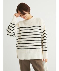 Green Parks ｍｏｋｏモール畦編みモックネックプルオーバー