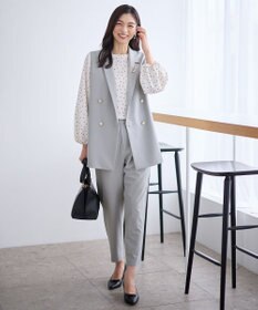 ANY イージーケアライトストレッチテーパードパンツ